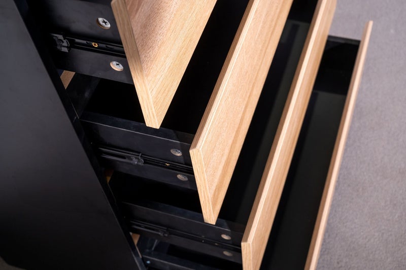 Camie Chest of 4 Drawers Black Carousel 3