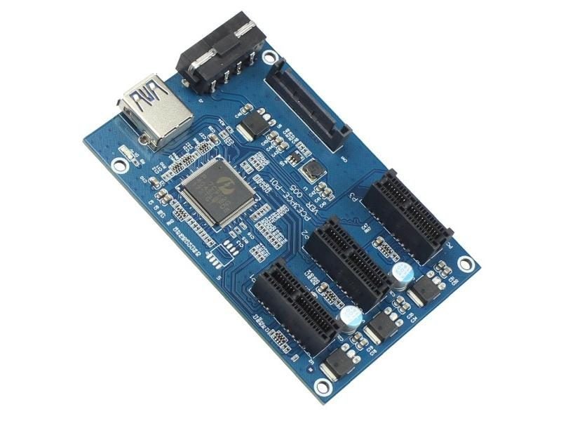 PCIe 1 To 3 Slots Riser Card For Mini ITX To External 3 PCI-e Carousel 1