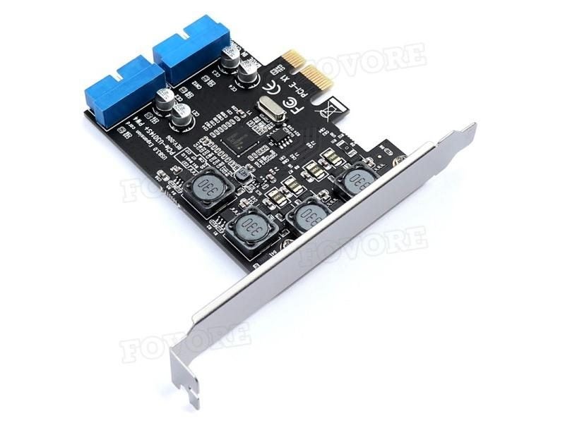 5Gbps 2-port 19Pin USB 3.0 PCI-e To PCI 20Pin Adapter For Desktop Carousel 1