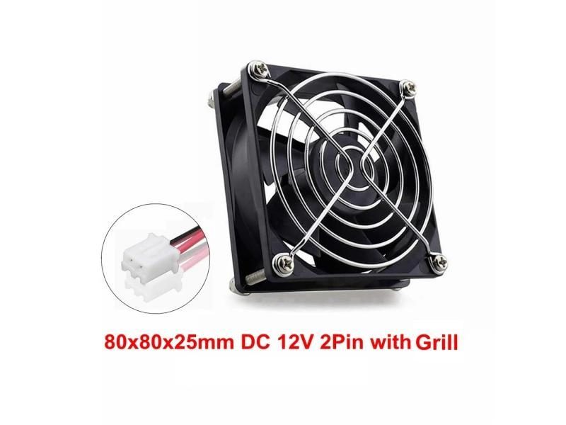Aokin 80x80x25mm 2-Pin 8025 Brushless Cooling Fan For Computer Case Amplifiers Carousel 1