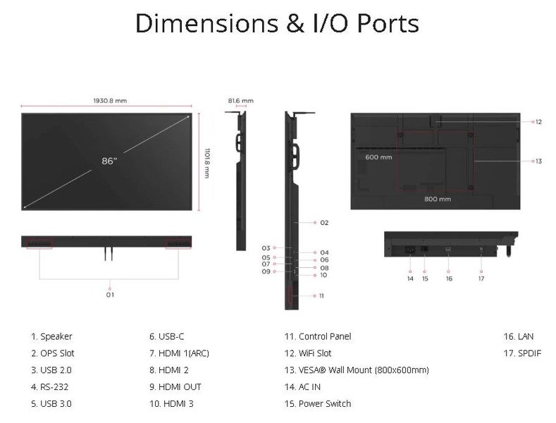 PRICE SLASHED - START PRICE IS RESERVE - Viewsonic CDE8630 86" 4K Display Carousel 18