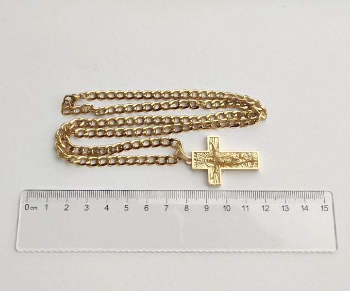 (18K Gold Filled) Jesus Cross Pendant Necklace NSS14ZX-463617775558275113