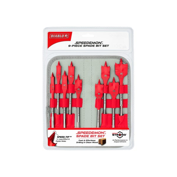 Diablo SPEEDemon Spade Bit Set 152mm 9 Piece Carousel 1