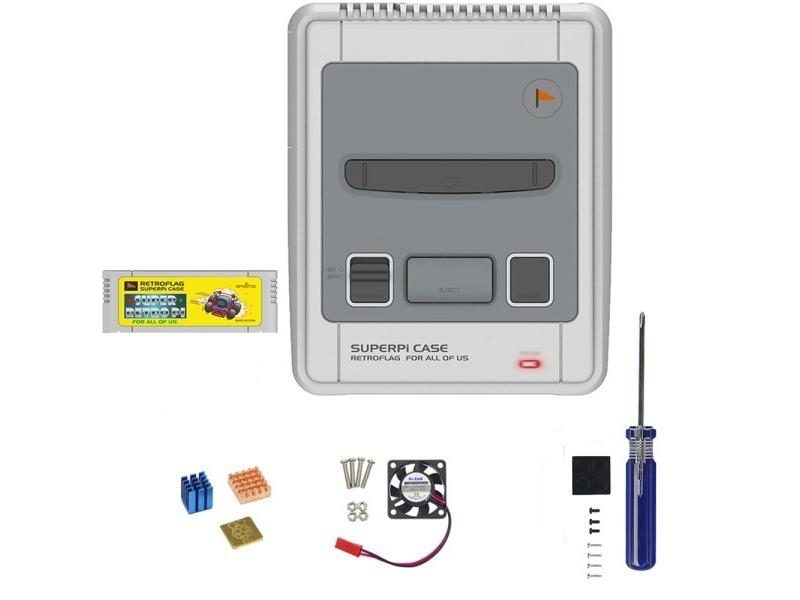 Retroflag SUPERPi CASE-J NESPi Case With Coolling Fan Heatsink For Raspberry Pi Carousel 1