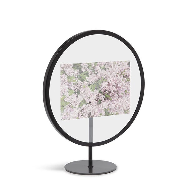 Umbra Infinity Floating Round Picture Frame - 10cm x 15cm Black Carousel 1
