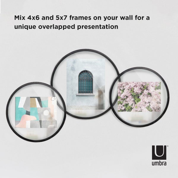 Umbra Infinity Floating Round Picture Frame - 10cm x 15cm Black Carousel 11
