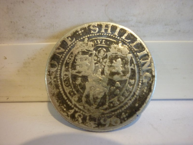 1896 SILVER ENGLISH SHILLING Carousel 1