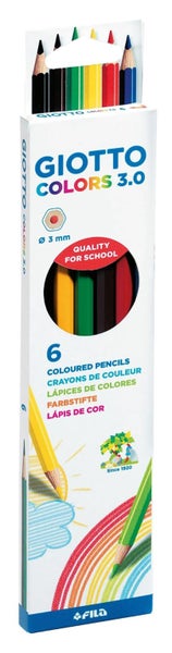 Giotto 3.0 Colour Pencils 6pc Carousel 1