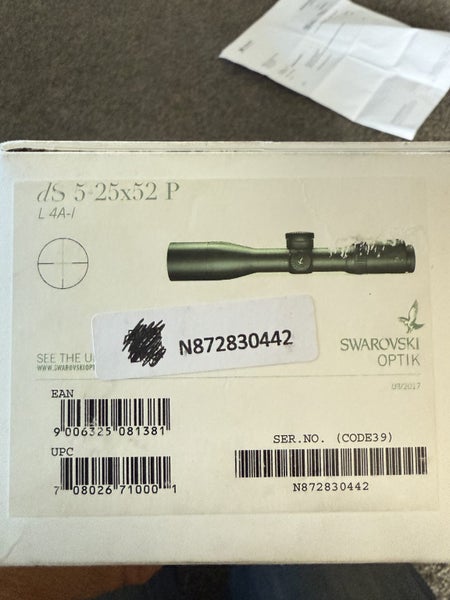 Swarovski DS 5x25-52P scope with built in range finder63907059749762111