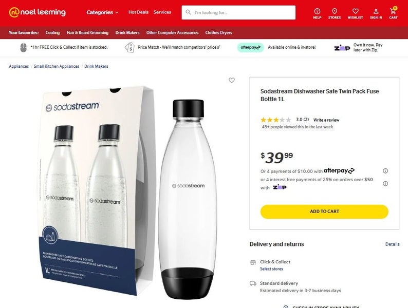SodaStream Quick Connect Gas on Shelf Cylinder 60 Litre Carousel 2