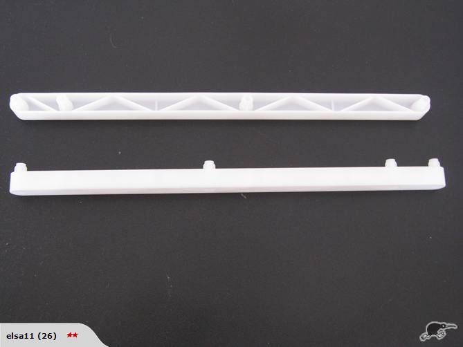 White plastic drawer runner x1 Carousel 1