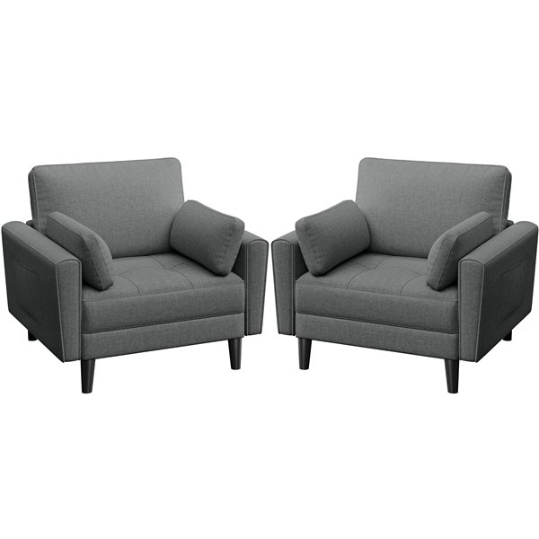 2PCS Large Armchair Oversized Single Sofa Carousel 2