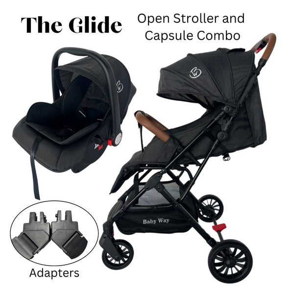 The Glide - Compact Travel Stroller and Capsule Car Seat Combo with Pull Handle Carousel 2