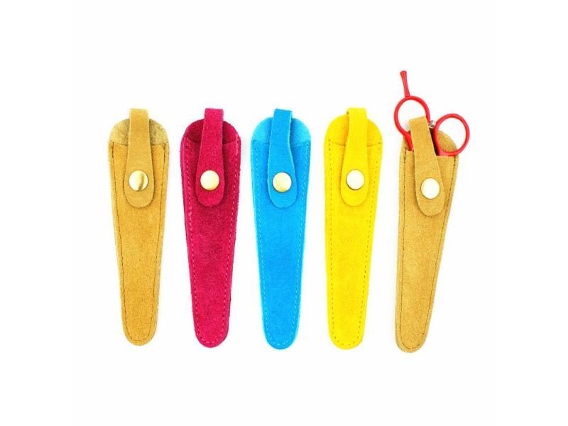 2pcs Cowhide Hair Scissors Sheath Leather Case For Barber Scissors Carousel 1