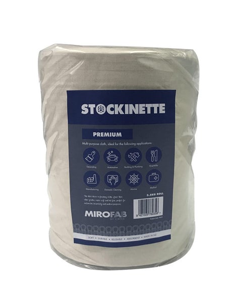 Premium Stockinette Cleaning Cloth White 3.5kg Carousel 1
