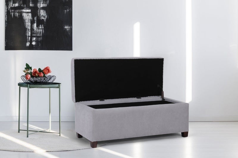 Shangri-La Storage Ottoman (Ash Grey) Carousel 2