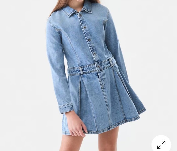 Girls Denim Dress. Size 14 *NEW* Carousel 1