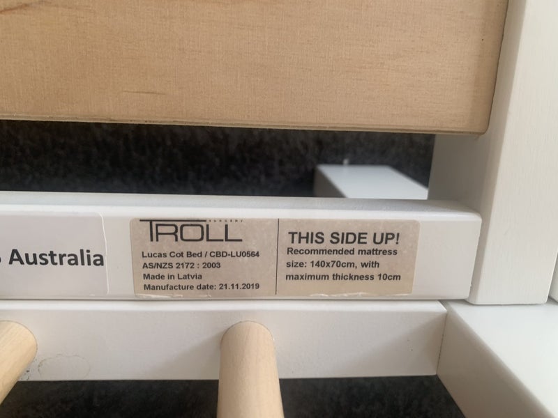 Dimples Cot + Mattress (Troll Lukas Duo and Pixie) Carousel 10