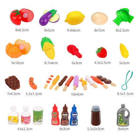 Simulated Barbecue Grill Food Children Play Home Kitchen Picnic Camping Party Carousel 7