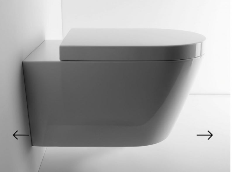 VALDAMA IL WALL HUNG TOILET with MATT BLACK SOFT CLOSE SEAT RRP $1300 + Carousel 1