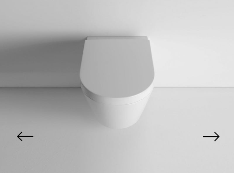 VALDAMA IL WALL HUNG TOILET with MATT BLACK SOFT CLOSE SEAT RRP $1300 + Carousel 2