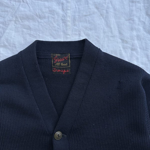 Vintage 1950s Grewé Wool Varsity Knitted Cardigan Carousel 2