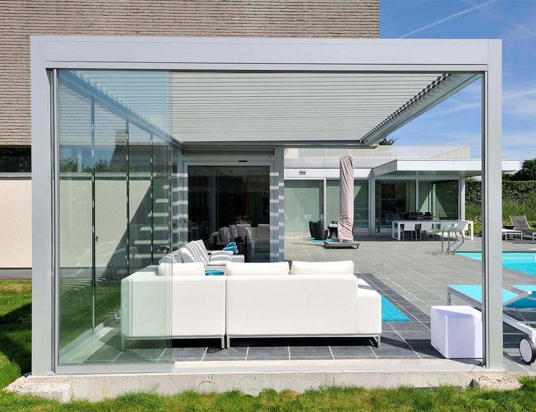 Final stock clearance- Frameless Glass Sliding Door 3m White Carousel 2
