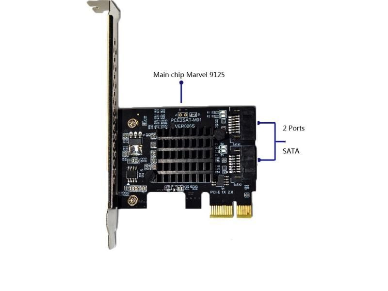 PCI-E SATA Card PCI-E 1X To SATA 3.0 2P/4P/6P 6Gbps Expansion Adapter Carousel 1