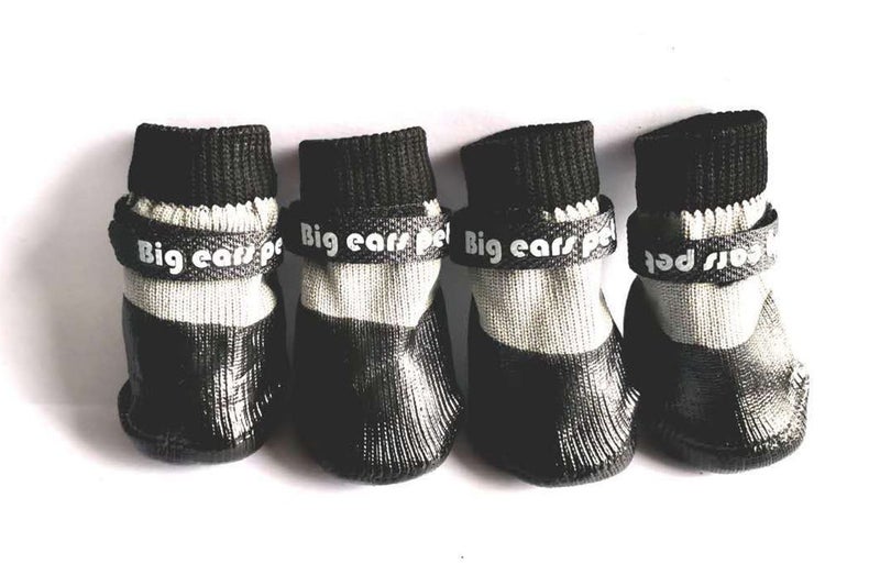 Waterproof Anti Slip Pet Shoes with Rubber Sole for Indoor and Outdoor Use-Black Carousel 7