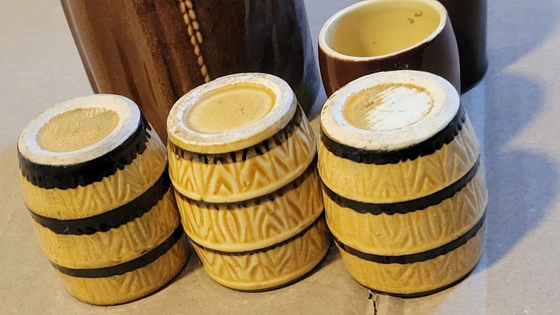 Beswick Monk Decanter Shot Cups Carousel 17