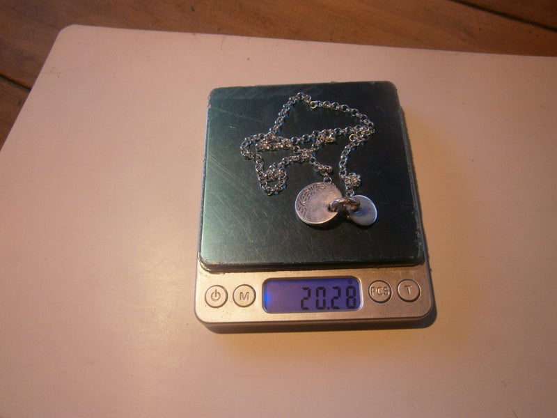 STG.SIL TAG PENDANT ON STG. BELCHER CHAIN (20.3gms) Carousel 9