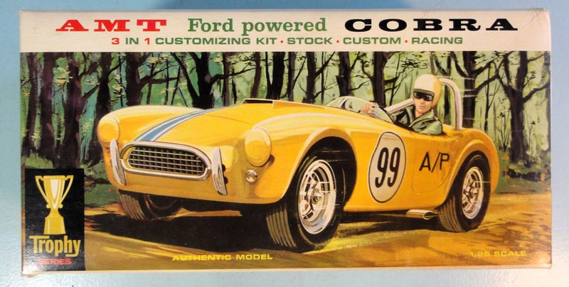 Vintage AMT Ford Powered Cobra Kit 1/25 Carousel 1