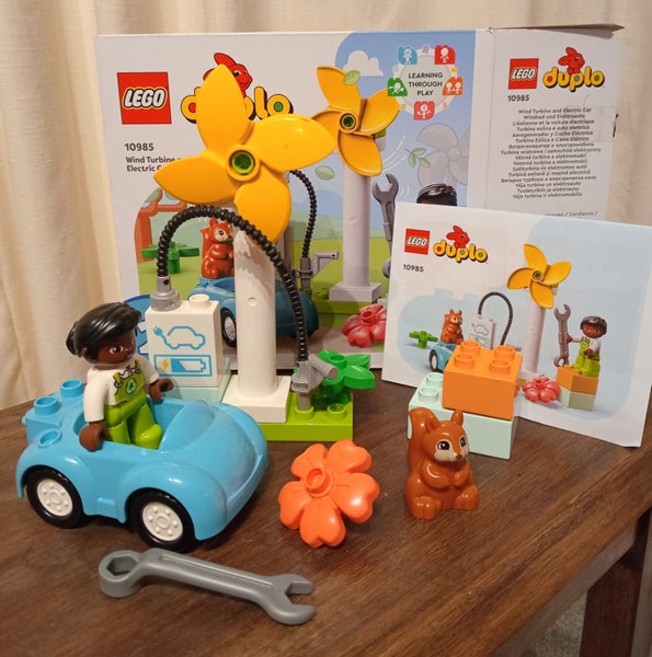 Duplo#10985 Wind turbine and electric car for Toddler Carousel 2