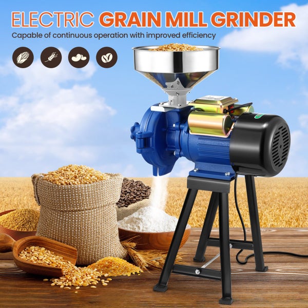 Electric Grain Mill Grinder Machine for Commercial Home Coffee Bean Spice 3000W Carousel 1