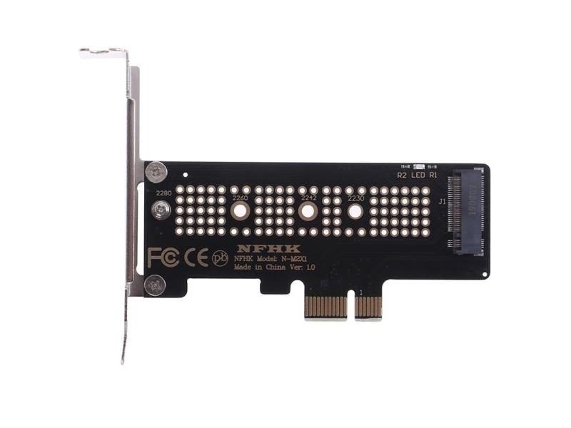 Hot Sale NVMe PCIe M.2 NGFF SSD To PCIe X1 Adapter With Bracket Carousel 1