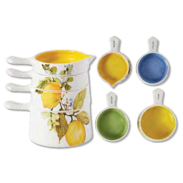 Lang Kitchen Dining Lemon Grove Ceramic Measuring Cups Set Carousel 1