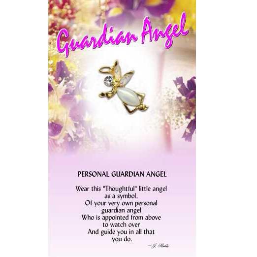 Thoughtful Little Angel Card Personal Guardian 651 and Angel Pin with Austria... Carousel 1