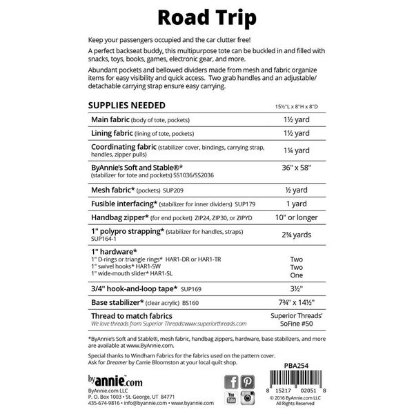 By Annie Road Trip Organizer Tote Pattern Only Quilting Sewing Patchwork Carousel 2