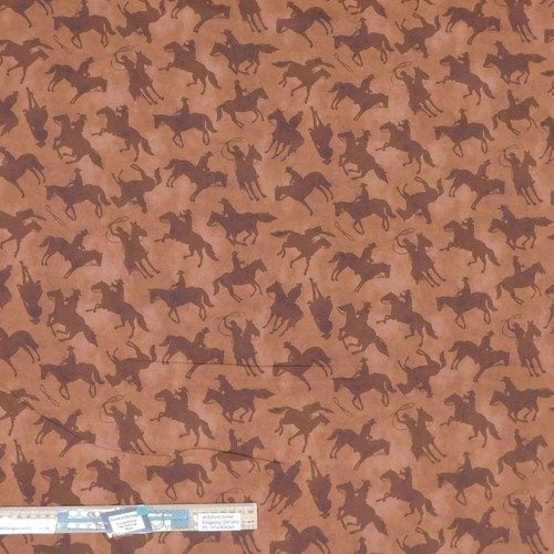 Quilting Patchwork Fabric Sewing Ride Em Cowboy Wide Backing 270x50cm Carousel 1