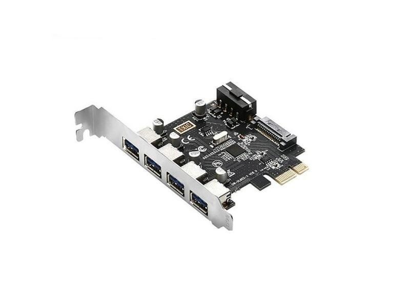 4 Ports USB3.0 To PCI-E Controller Riser Card Adapter For Desktop PC Carousel 1