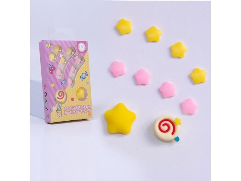 Star ABXY Key Sticker DIY Button Joystick Thumb Stick Grip Cap Cover For Carousel 1