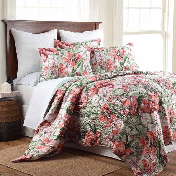 Patchwork Bed Quilt Chloe Coverlet Queen Size 230 x 230cm Carousel 2