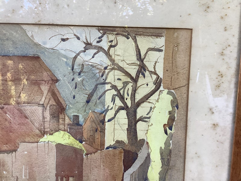 Brian Carmody watercolour Glenbervie terrace Wellington. Carousel 9
