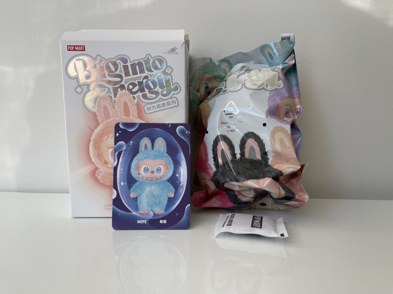 POP MART Labubu V3 Big into Energy Series Plush Pendant – Hope / Blue Carousel 2