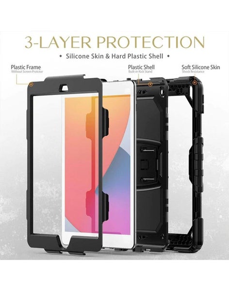 Apple iPad 10.2-inch Shockproof Anti-Drop Back Case - Black Carousel 3