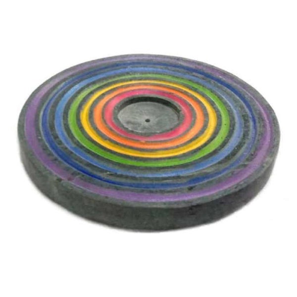 Chakra Soapstone Round Incense Holder Carousel 1