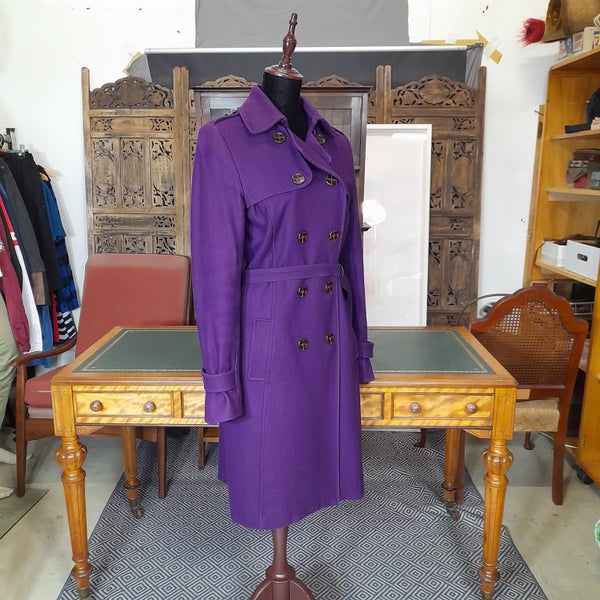Andrea Moore size 12, fabulous purple trench coat Carousel 2