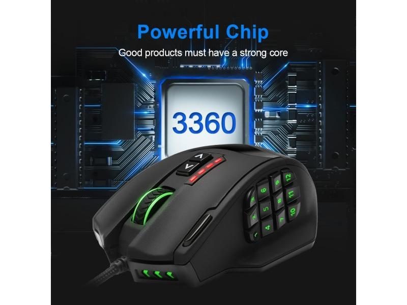 Rocketek USB Gaming RGB Mouse 16400 DPI 19 Buttons Ergonomic Design For Desktop Carousel 1