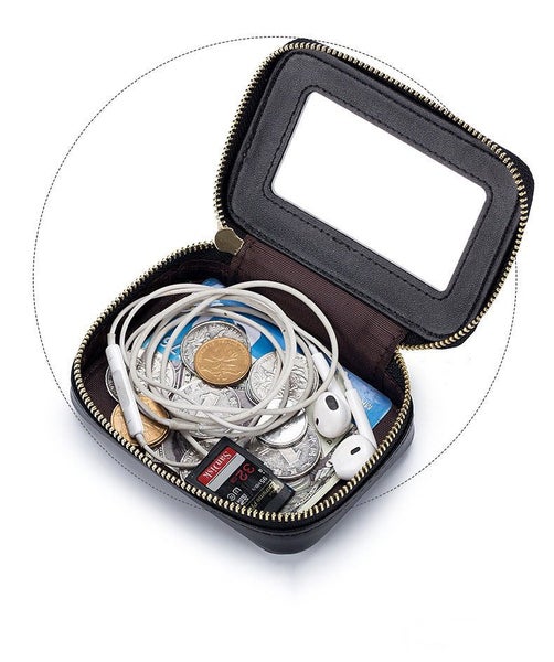 Genuine Leather Make Up Wallet With Mirror TC05 | TOUCHANDCATCH NZ Carousel 7