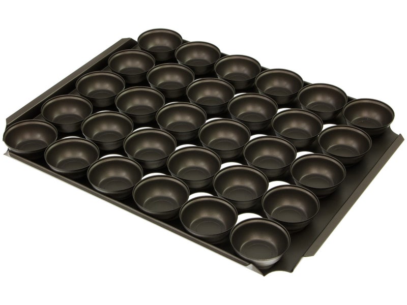 18" Pie Baking Tray - 30 Round (6.5x2.5cm) - Self Cutting - Teflon Coated Steel Carousel 1